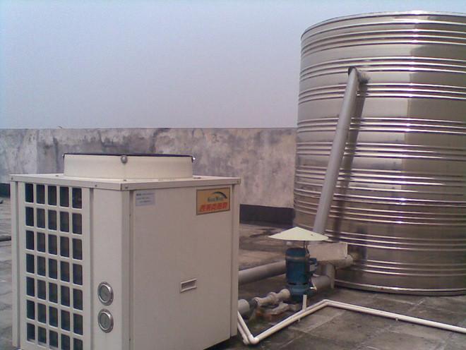 高明杨和空气能热水器安装,太阳能热泵安装,工厂热水安装图片